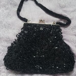 Vintage 1990s Fairy Fairycore Whimsygoth Bead Embellished Sparkle Formal Purse